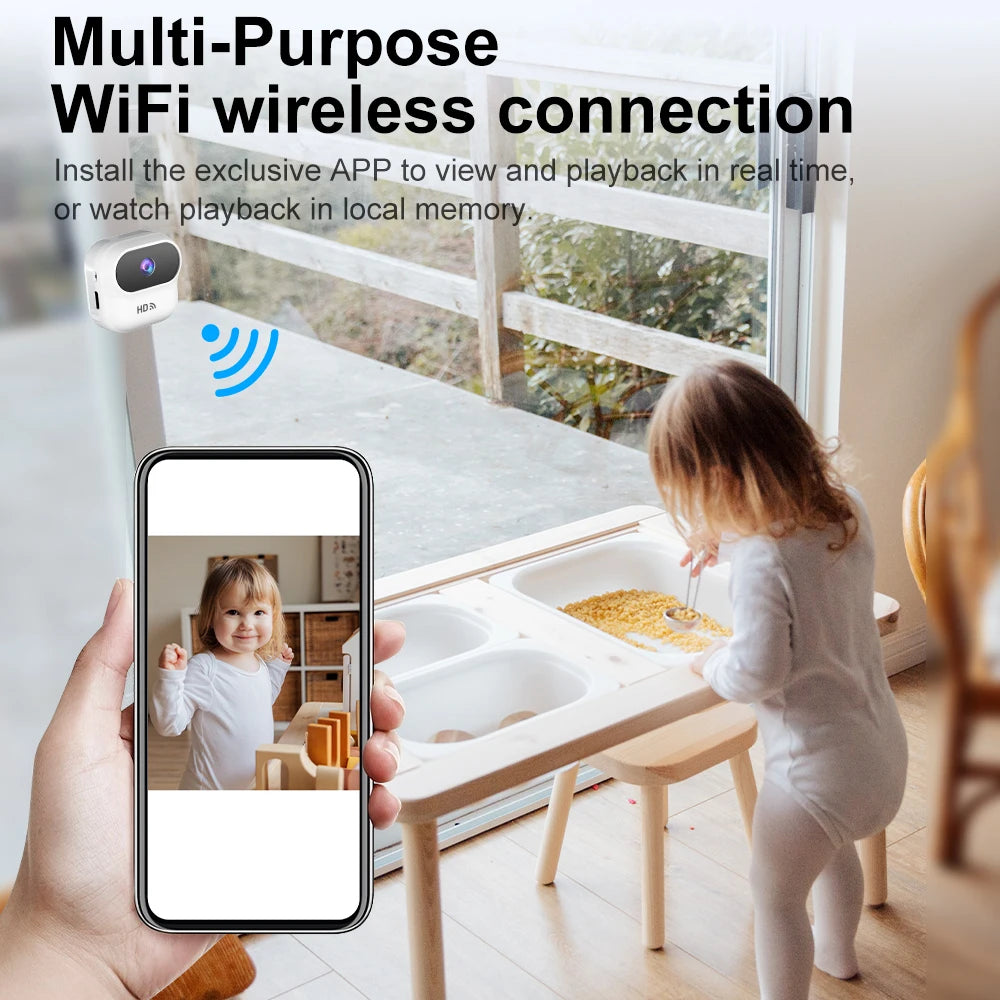 Ourlife A800 Mini WiFi Security Camera — 1080p with Motion Tracking