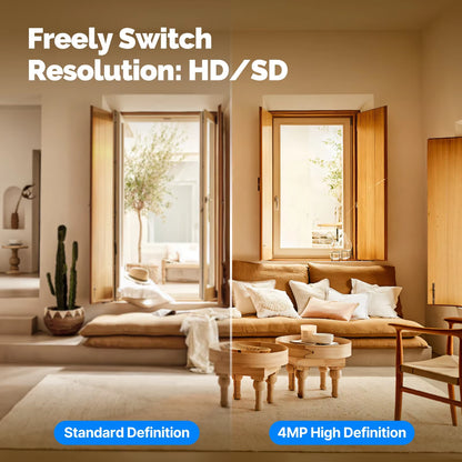 Tuya WiFi Pan-Tilt Security Camera — 4MP HD, Night Vision, Motion & Sound Detection
