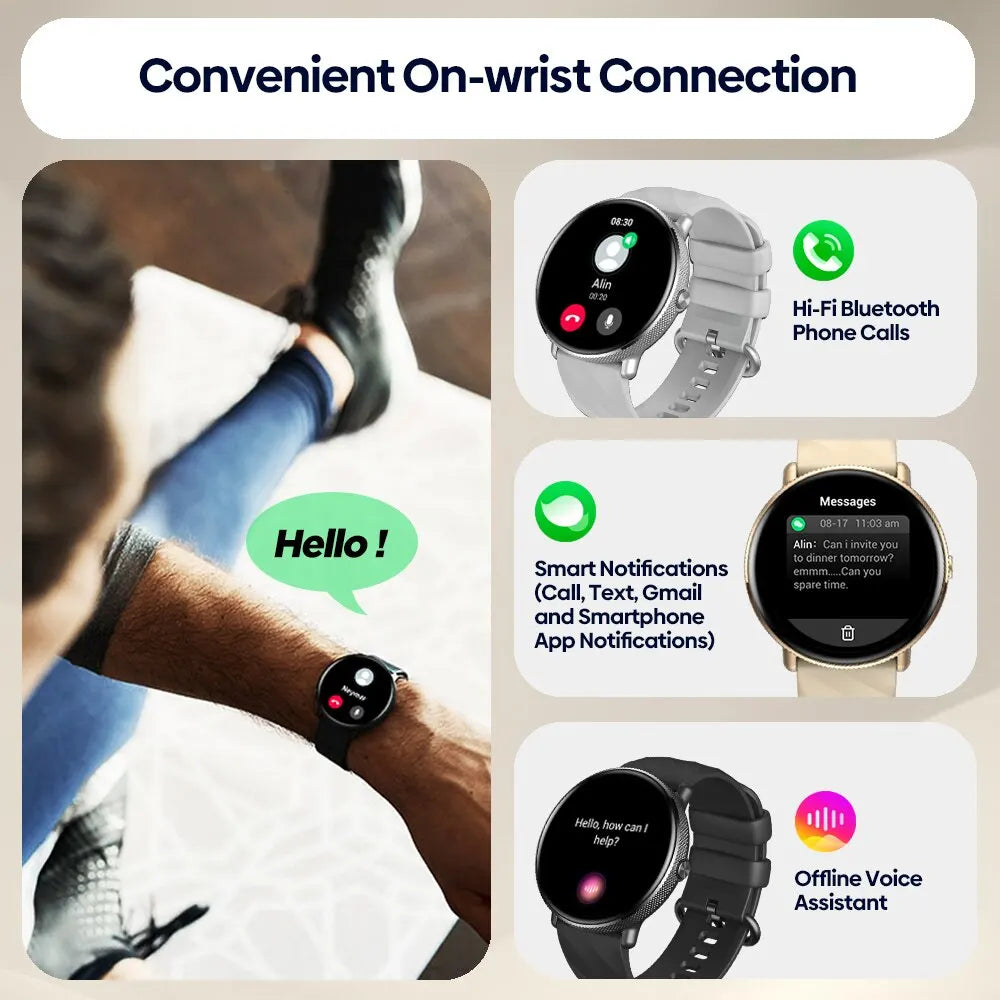 GTR 3 Pro Smartwatch — 1.43" AMOLED, Stainless Steel, Voice Calling, Fitness Tracking