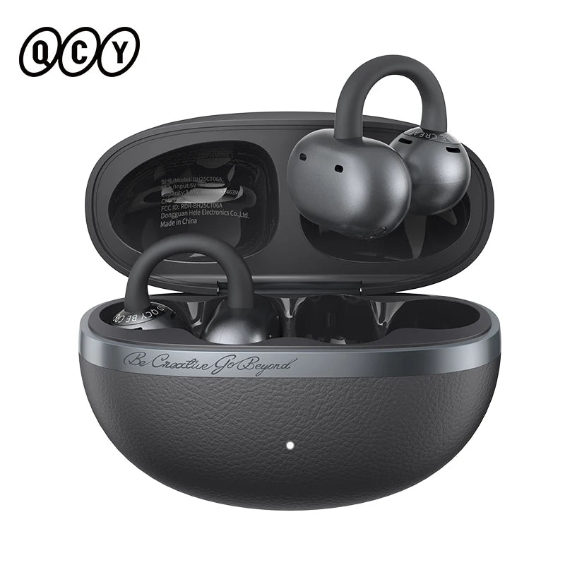 Crossky C50 Open-Ear Wireless Earbuds — Bluetooth 6.0, Clip-On, 4-Mic Call Clarity