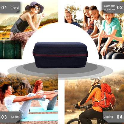 LTGEM Hard Carrying Case for JBL Flip 5/6/7 & Flip Grip — Protective Travel & Storage Bag for Waterproof Portable Bluetooth Speaker (Black/Pink, Case Only)