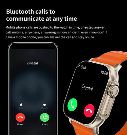 Smartwatch Bluetooth Talk Smartwatch Message Alert Heart Rate Monitor Sports Watch for Android IOS Men Women