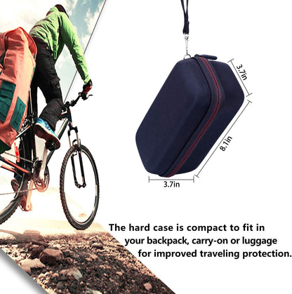 LTGEM Hard Carrying Case for JBL Flip 5/6/7 & Flip Grip — Protective Travel & Storage Bag for Waterproof Portable Bluetooth Speaker (Black/Pink, Case Only)