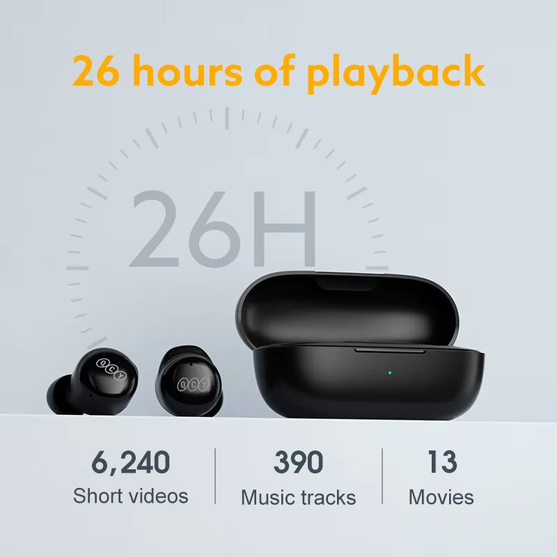 T17 Earphone Bluetooth 5.3 True Wireless Earbuds HIFI Headphone Touch Control Low Latency Mode ENC Earbud Long Standby 26H