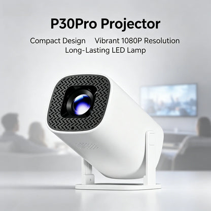 P30 Pro Smart Projector — Android 14, Native 720p, 4K Decoding, WiFi 6