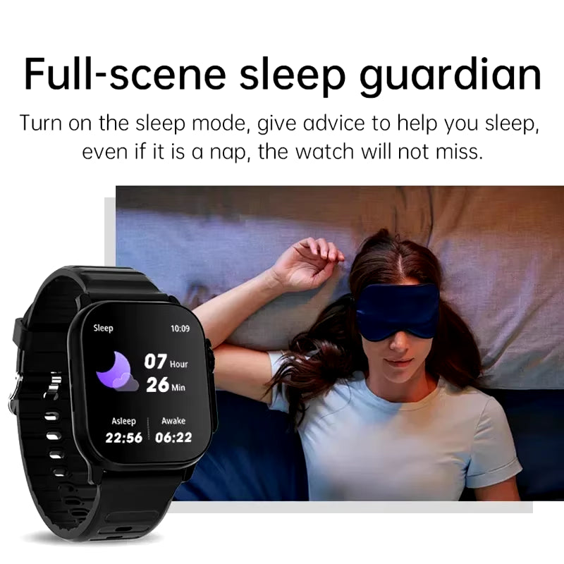 Smartwatch Bluetooth Talk Smartwatch Message Alert Heart Rate Monitor Sports Watch for Android IOS Men Women