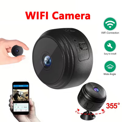 CaA9 Mini WiFi Camera — HD, Night Vision, Indoor/Outdoor Use