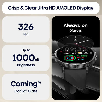 GTR 3 Pro Smartwatch — 1.43" AMOLED, Stainless Steel, Voice Calling, Fitness Tracking