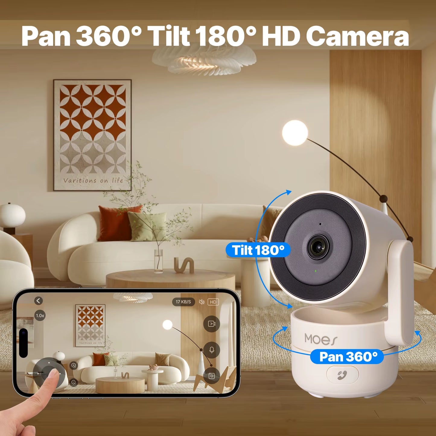 Tuya WiFi Pan-Tilt Security Camera — 4MP HD, Night Vision, Motion & Sound Detection