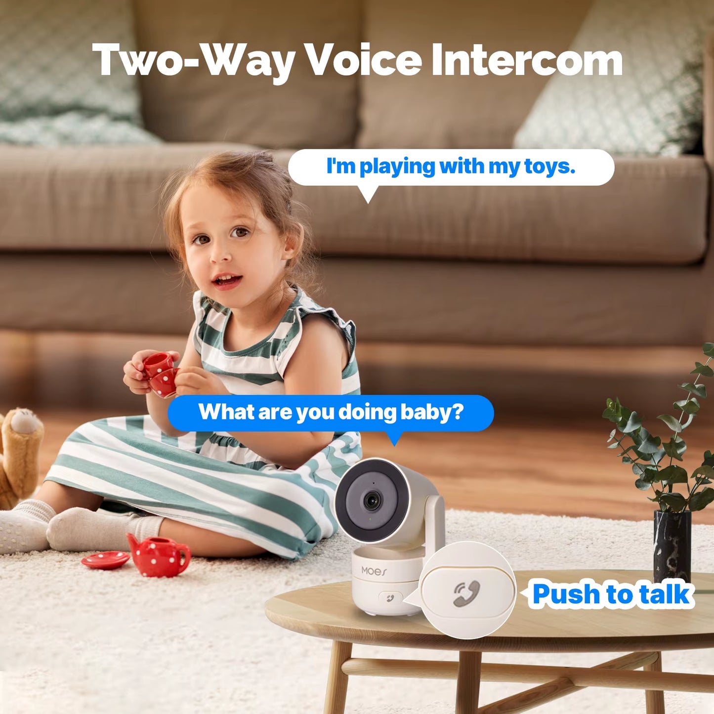 Tuya WiFi Pan-Tilt Security Camera — 4MP HD, Night Vision, Motion & Sound Detection