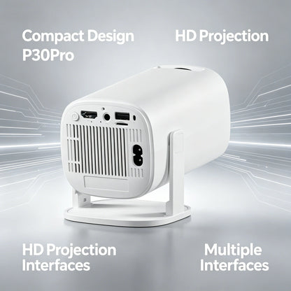 P30 Pro Smart Projector — Android 14, Native 720p, 4K Decoding, WiFi 6